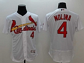 St. Louis Cardinals #4 Yadier Molina White 2016 Flexbase Authentic Collection Stitched Jersey,baseball caps,new era cap wholesale,wholesale hats